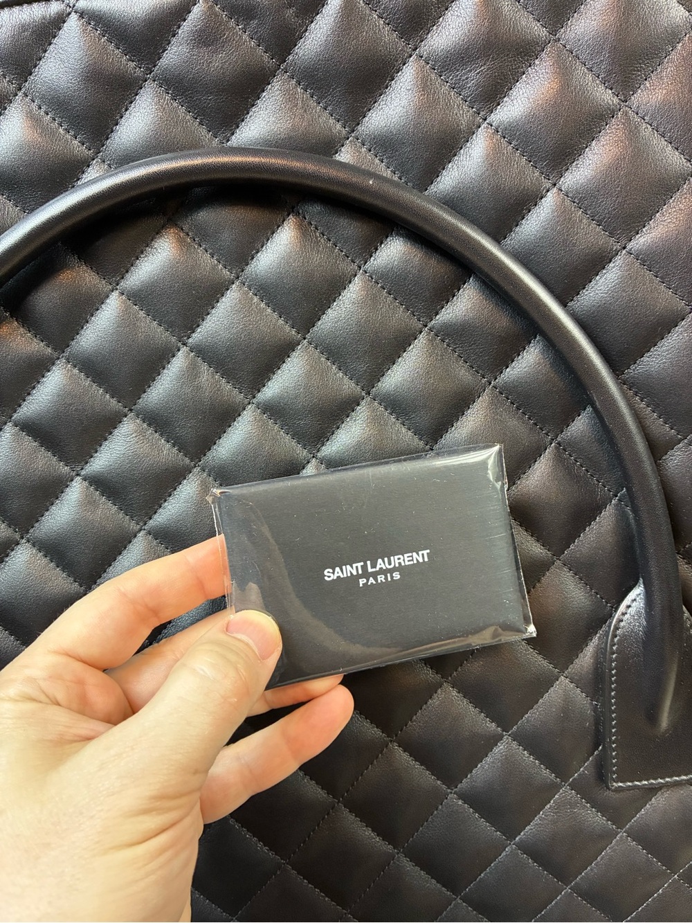 Saint Laurent YSL Giant Quilted Leather Logo Travel Bag - NWOT $5100 Retail - Picture 14 of 16
